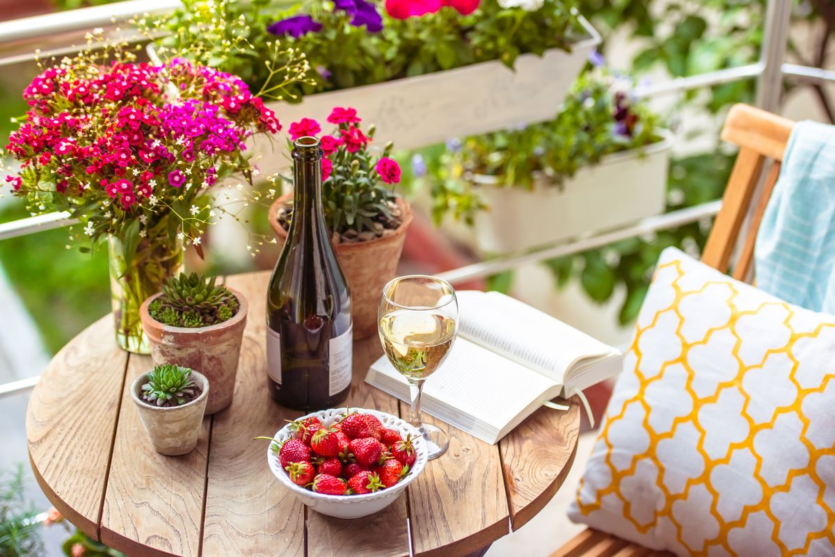 Petit balcon décoré
