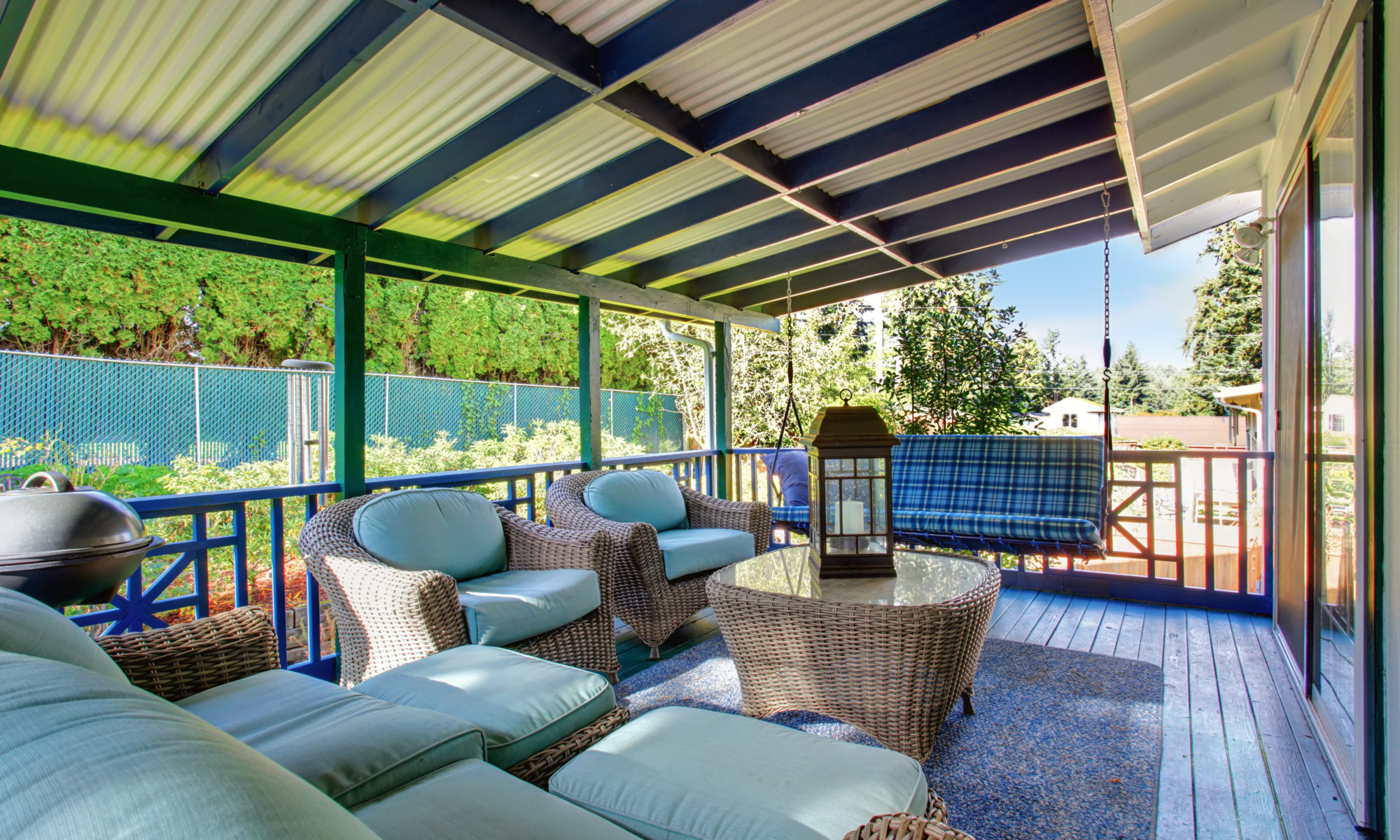 Terrasse avec mobilier cosy
