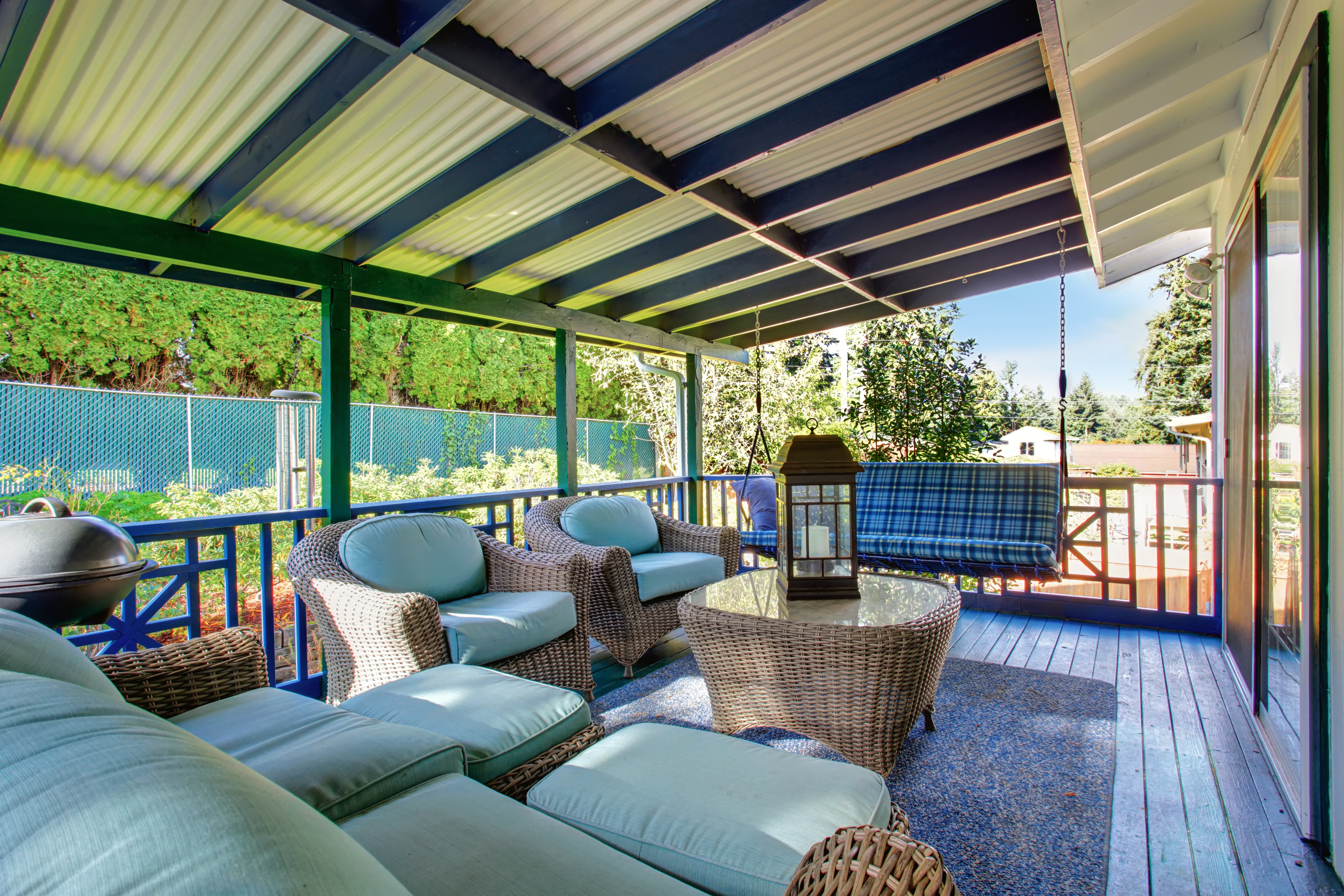Terrasse avec mobilier cosy