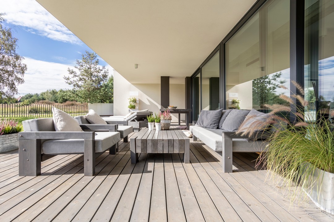 Terrasse en bois aménagée